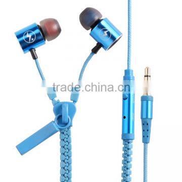 Top sellers of 2015 personalized zip earphone for mobile phones