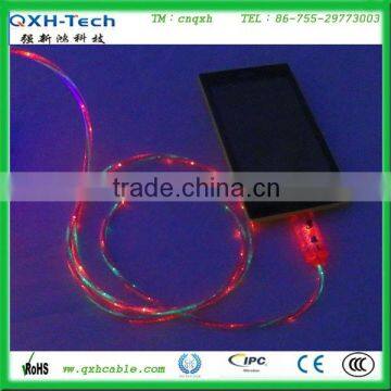 custom led light cable micro usb glowing data cable