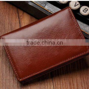 2015 Cheap promotional card holder soft leather business card holder