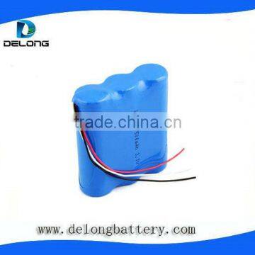 china manufacturer 1S3P 18650 3.7v cylindrical battery pack 7500mAh