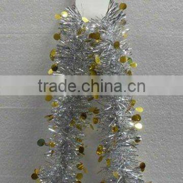 2 Tone Christmas Balls Tinsel Garland for Party Decorations