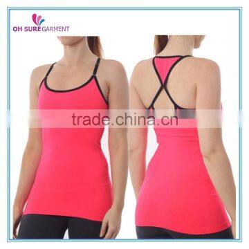 supplex/spandex fitness singlet, yoga top, gym tank top for lady