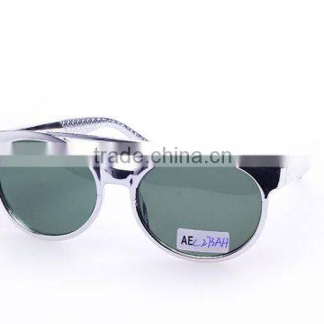 2016 the silvery electrofacing round frame of kids sunglasses