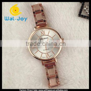 WJ-5225-2 hot sale vogue attractive alloy band Geneva quartz luxury women wrist watch