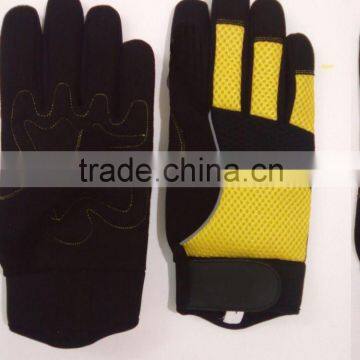 Synthetic leather palm work glove