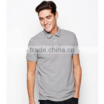 Wholesale grey plain mens polo shirt