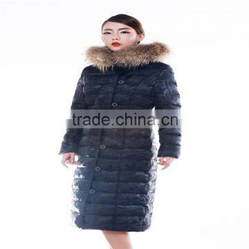 2015 Women's Winter Long Coat Slim Down Padded Jacket Factory Customizable