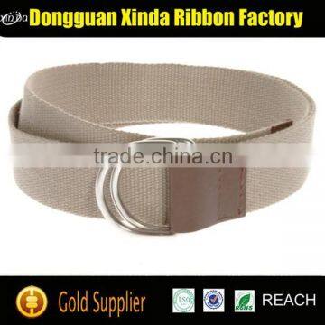 Stylish canvas double d ring webbing belt dongguan supplier