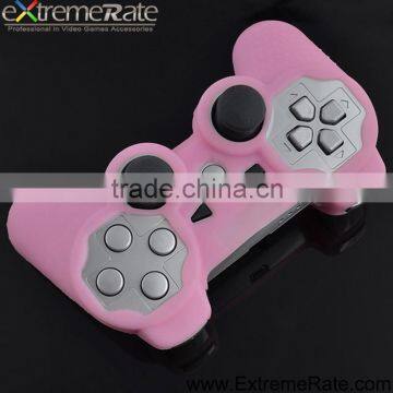 Wholesale Pink Protective Soft Silicone Case Skin for PS3 Controller
