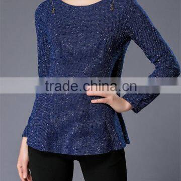 A-line Plus Size XXXL Fashion Cutting Blouse Design for Fat Women Tops photo-3