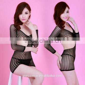 Sexy Black Fishnet NET Club Wear Mini Dress G String