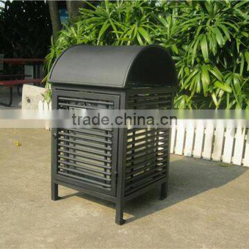 Outdoor metal trash receptacle outdoor dustbin park dustbin