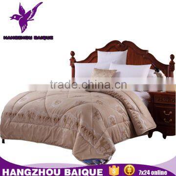 High Quality Comforters Light Printed Brown Camel Wool Quilt