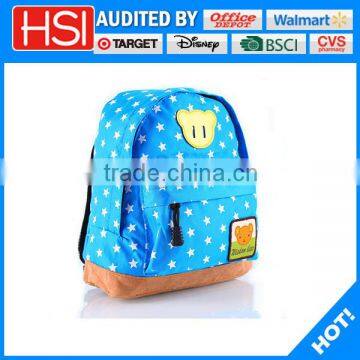 cute design polyester printed cartoon bear kids school backpack