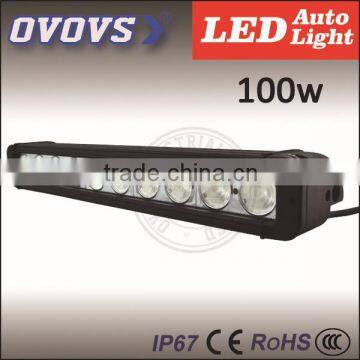 Waterproof single row 100watt led light bar 17inch 100w auto high power led headlights for j-e-ep