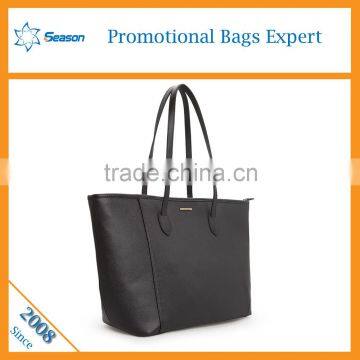 New stock PU leather handbags shoulder tote bag big size for ladies