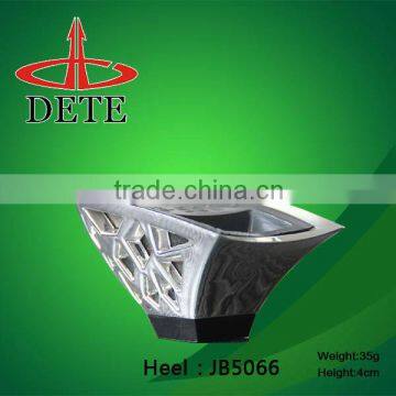 Unique design Hollow Plating plastic heels for woman shoes material