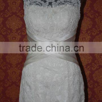 (MY0009) MARRY YOU High Neck V Back Lace Designer Muslim Bridal Gown Marry You China Factory Wedding Dress photo-3