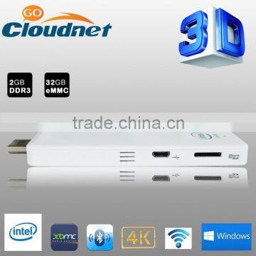 Wholesale Price !!Cloudnetgo Duad OS Win 8.1Mini PC in Intel Atom/Android 4.4 mini pc in 2G+32G PC Stick Support Wifi BT4.0 XBMC