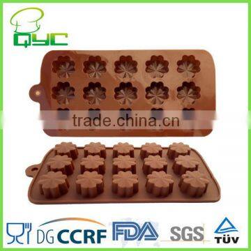Non-stick Silicone 15 Hole Four-leaf clover Shape Chocolate and Soap Mold