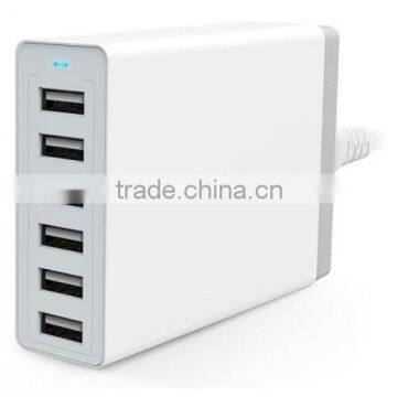 Multi USB 6 Port Charger Desktop Rapid 50Watt Station Charging for Apple Android, With ISmart Technique IC photo-3