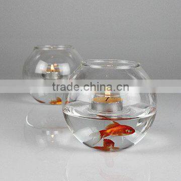 Round ball shape clear fish jar candle jar