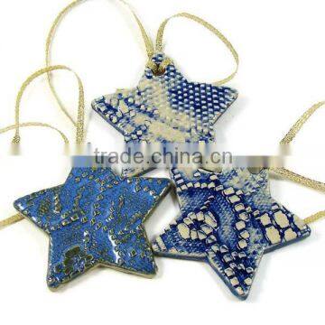 ceramic star tree ornaments