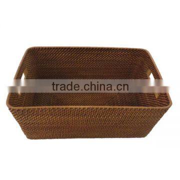 Natural rattan basket for hotels accessories