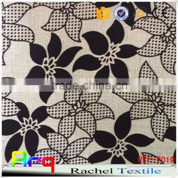 Middle East Style Linen Cotton Flocked Upholstery Fabric Used for Curtain Sofa Cushion Material photo-4