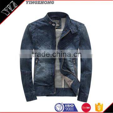 high quality denim jacket fashion mens dip dyed denim jeans jacket winter