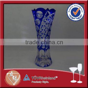 Hand Made 580 ML Heavy Blue Glass Vases Wholesale