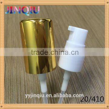 Plastic cream container pump , cream pump with full cap , 20/410 treatment pump