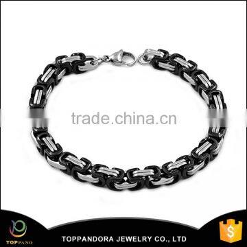 Wholesale Jewelry Supplies China New black Plated Models Italian Charm chain Bracelet