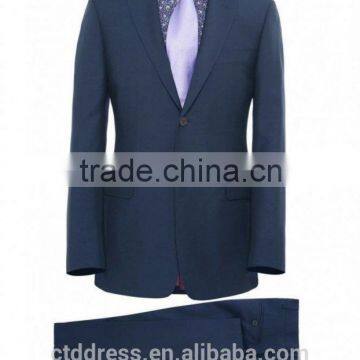 2014 Top Quality 100% wool Classic Navy Two Pieces used suits for men