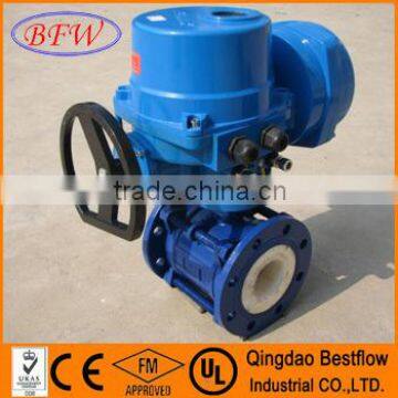 API 3 pcs flange ball valve with wormgear operation