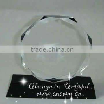 Personalized Blank Crystal Trophy With Black Base For Business Souvenir