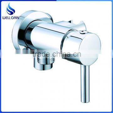 Brass cold & hot water wall mounted faucet with holder for shattaf & hand sprayer