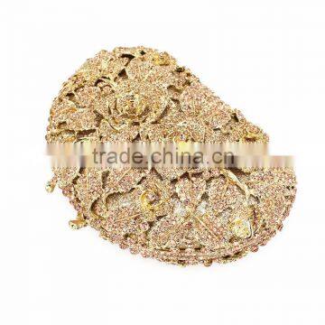 2016 Newest Latest India Rhinestone Crystal Gold Rose Pattern Party Wear Clutch Gem Purse (88162A-C) photo-5