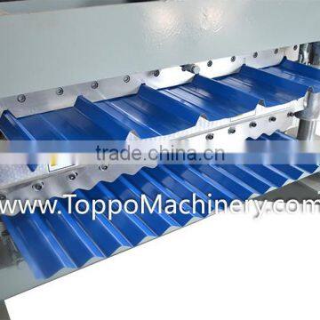 Large Construction Glazed Tile Roof Use and Double Forming Machine photo-4