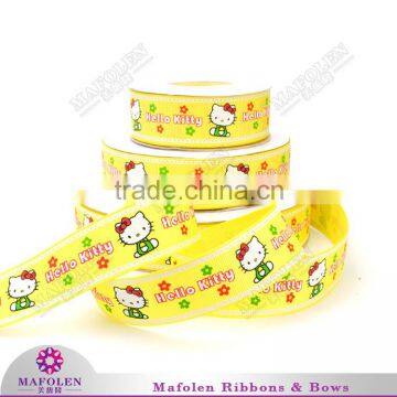 2015 Hot sale fashion design cartoon printed ribbon