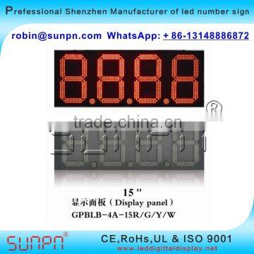 Asian Led Digital Gas Price Display 8.8.8.8 (12inch ) R/W/Y/W/B Color photo-4