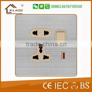 Good price Colorful bs standard 5pin universal MF multifunction wall socket outlet