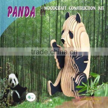 Panda - 3D Jigsaw Woodcraft Kit Wooden Puzzle