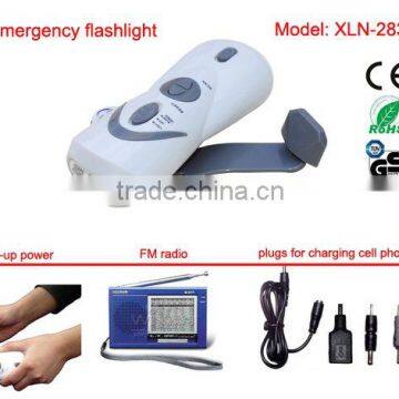 Bright LED Hand Crank Dynamo Flashlight Radio