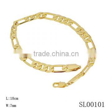 New 18K/24K Gold Bracelet Designs For Man /316l Stainless Steel Bracelet In China Manufacturer