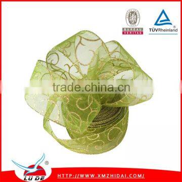 Wholesale Christmas Decoration Ribbon With Wire