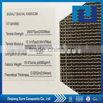 200gsm basalt fiber fabric, unidirectional cloth