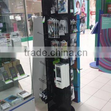 display rack for hanging items/mobile phone chargers display stand/display stand with hooks for umbrella