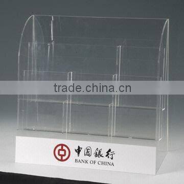 Acrylic Display Stand rack for bank Acrylic bank document display stand