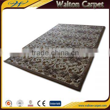 3D Hand Embroidered Living Room Luxury Modern Floral Hand Tufted Wool Carpet